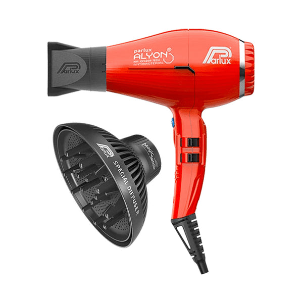 Parlux Alyon Air Ionizer Tech Asciugacapelli Rosso Con Diffusore