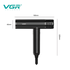 VGR V-427 Asciugacapelli Professionale in Metallo con Motore High Speed