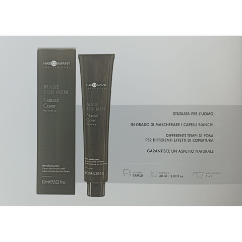 Hair Company For Men Natural Cover Crema Colorante – Copertura Capelli Bianchi Uomo