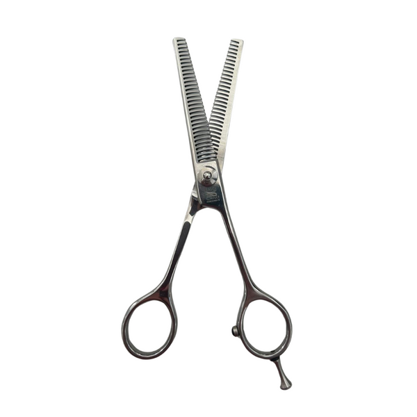 Leader Carbonium Double Curved Serrated Scissors