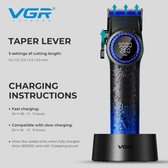 Clipper VGR V-001 Blue Edition vista frontale con display LED