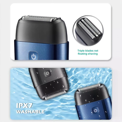 VGR V-340 Blu Shaver Professionale Compatto in Metallo IPX7