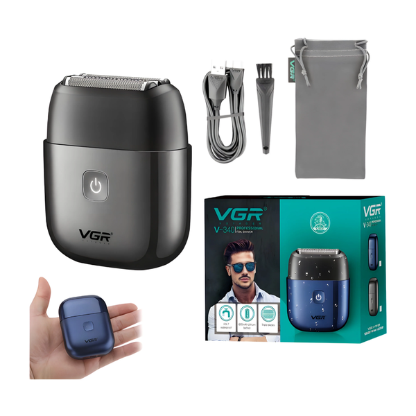 VGR V-340 Blu Shaver Professionale Compatto in Metallo IPX7