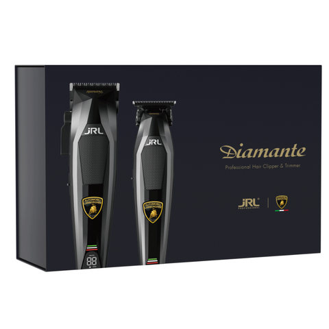JRL × Lamborghini Diamante Black – Set Professionale Clipper + Trimmer