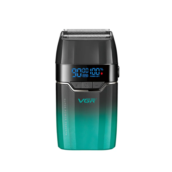VGR V-308 Verde Shaver Professionale a Lamina in Metallo con Lamine in Titanio