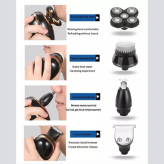 VGR V-316 Rasoio 5 in 1 Uomo – Shaver, Trimmer e Grooming Completo
