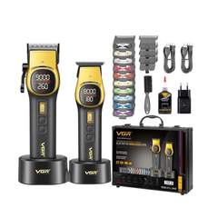 VGR V-885 S2 Valigetta Combo Clipper + Trimmer Gold