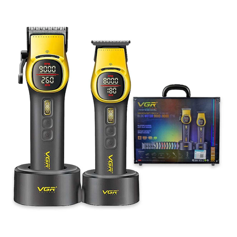 VGR V-885 S2 Valigetta Combo Clipper + Trimmer Gold