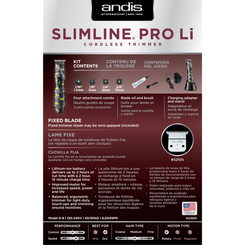 Andis Trimmer D-8 Slimline Pro Li